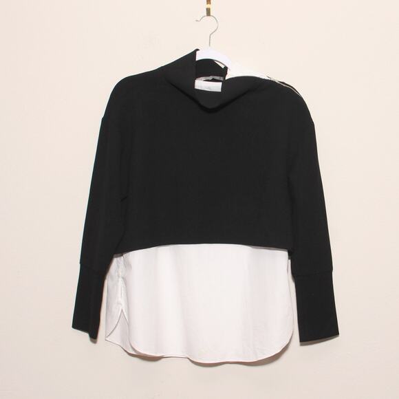 Zara Trafaluc 2 for 1 Turtleneck Tunic top Size Small Zip neckline - Picture 1 of 9